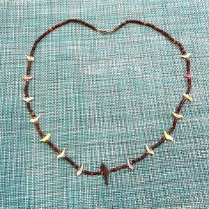Vintage beaded necklace with small birds.